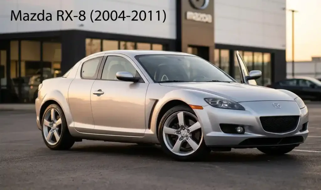 First Generation Mazda RX-8 Velocity Red Mazda RX-8 rotary sports car 2004-2011